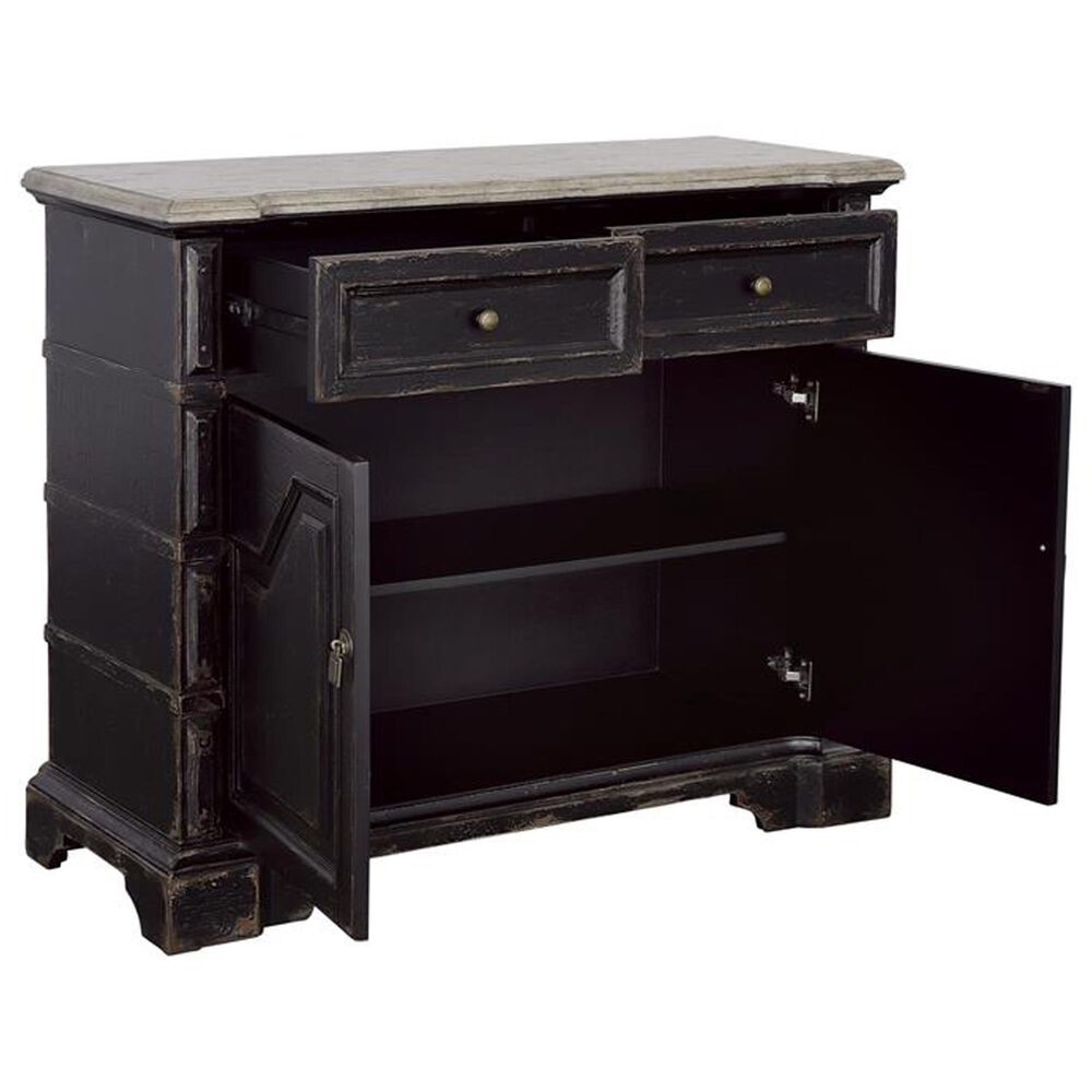 Linon Home Decor Karsyn 2-Drawer Cabinet in Rustic Black and Weathered Grey, , large