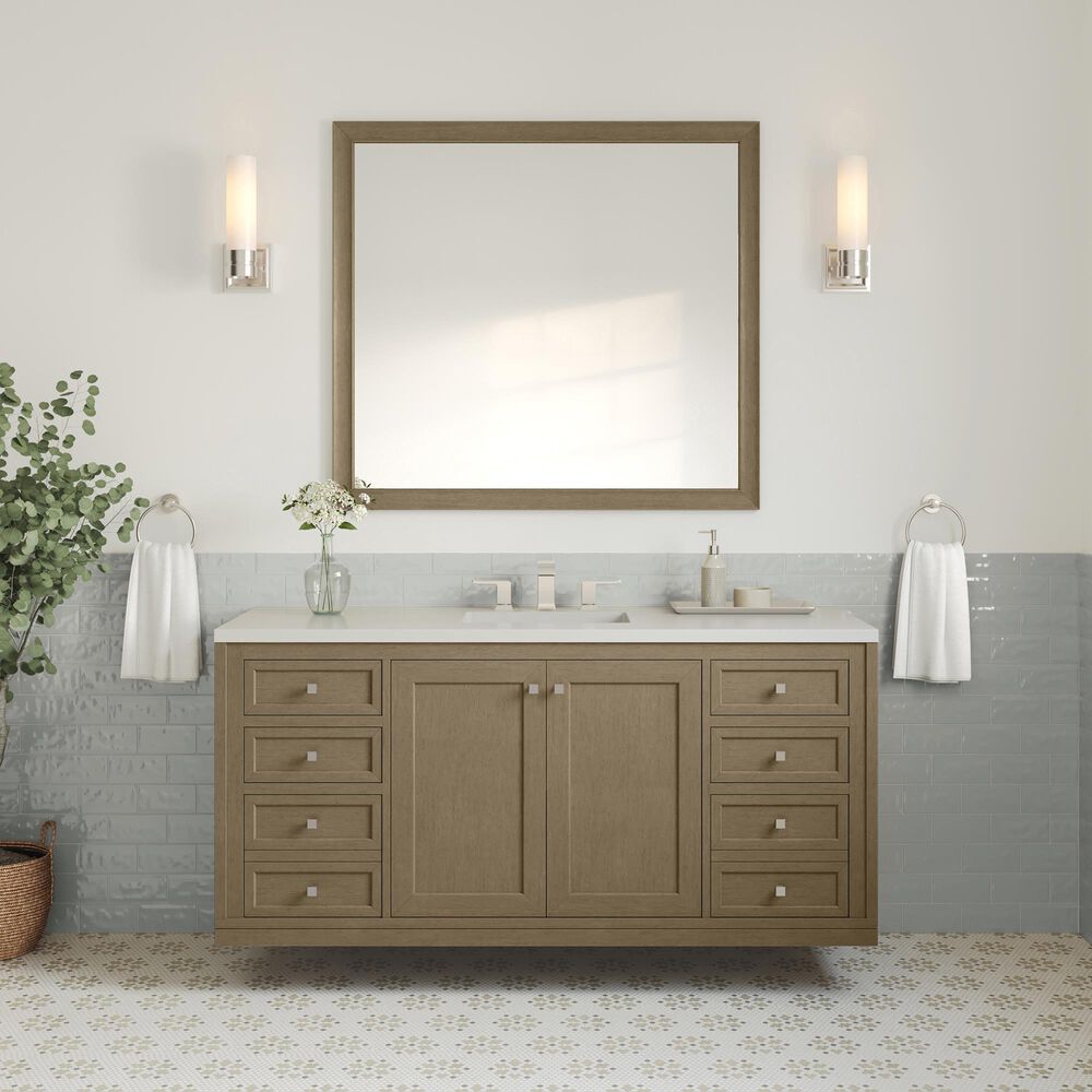 James Martin Vanities Chicago 60" Double Bathroom Vanity Cabinet in Walnut Whisper, , large