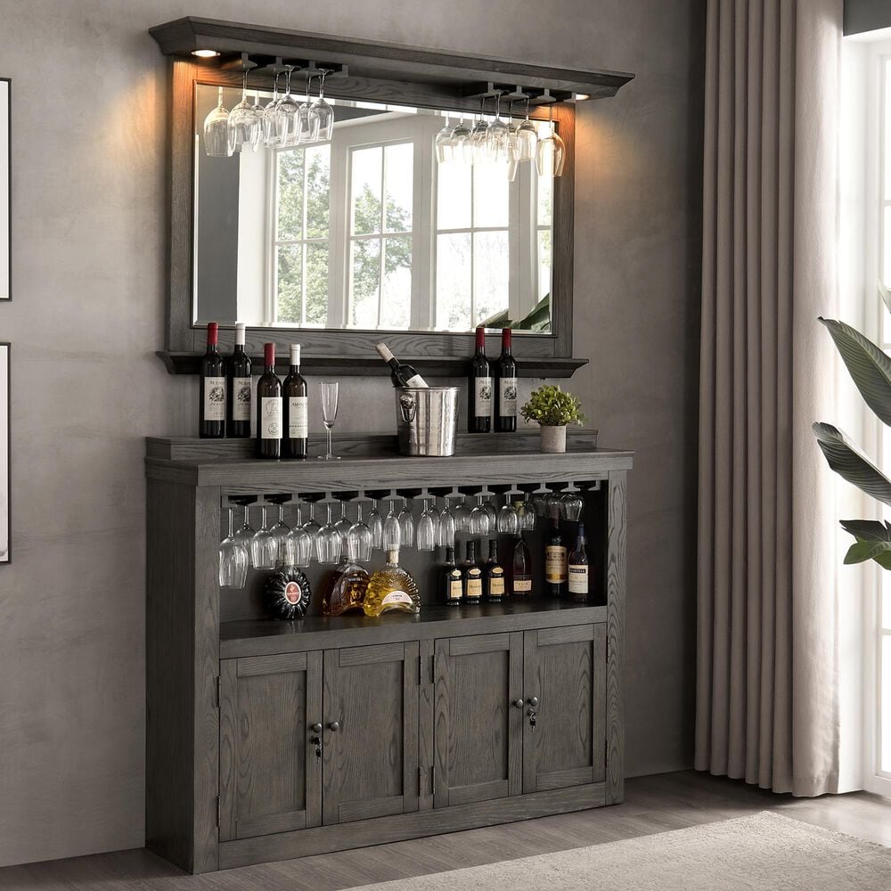 IMPERIAL Bixby Bar Back and Mirror in Charcoal, , large