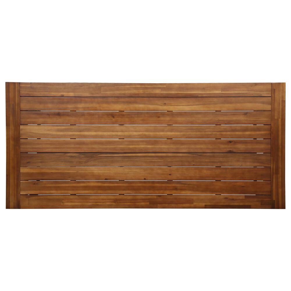 Noble House Carlisle Patio Dining Table in Sandblast Teak Brown, , large