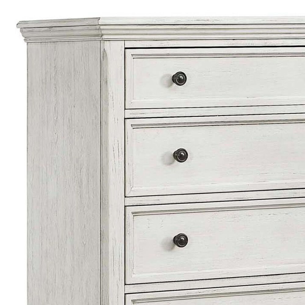 Eastern Shore Olivia 5-Drawer Chest in Brushed White, , large