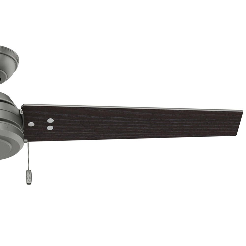 Hunter Cassisus 52&quot; Outdoor Ceiling Fan in Matte Silver, , large