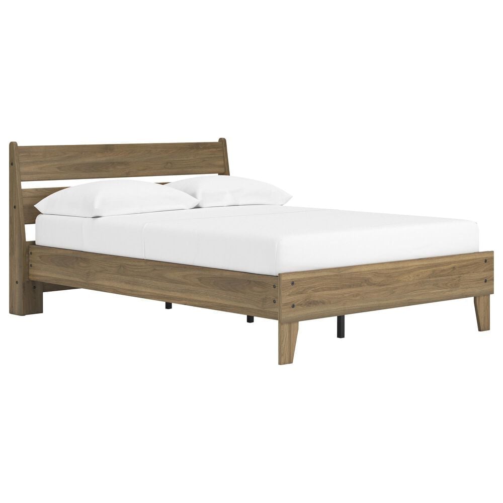 Ashley Deanlow Full Platform Panel Bed in Honey, , large