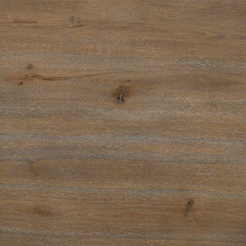 HOMLUX 47"W Contemporary Round Dining Table with Wheat Base in Vintage Walnut/Wheat, , large