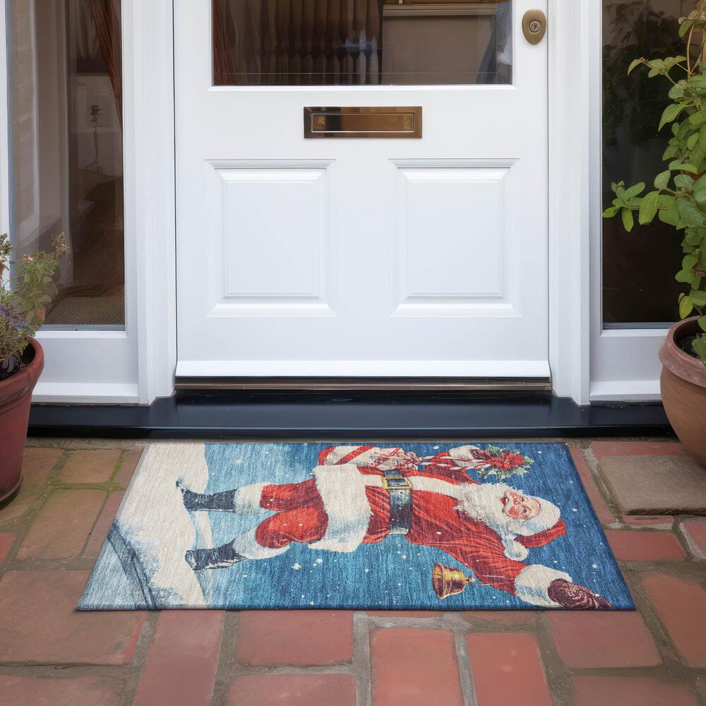 Dalyn Rug Company Wonderland WN15 2&#39;6&quot; x 3&#39;10&quot; Blue Indoor/Outdoor Area Rug, , large
