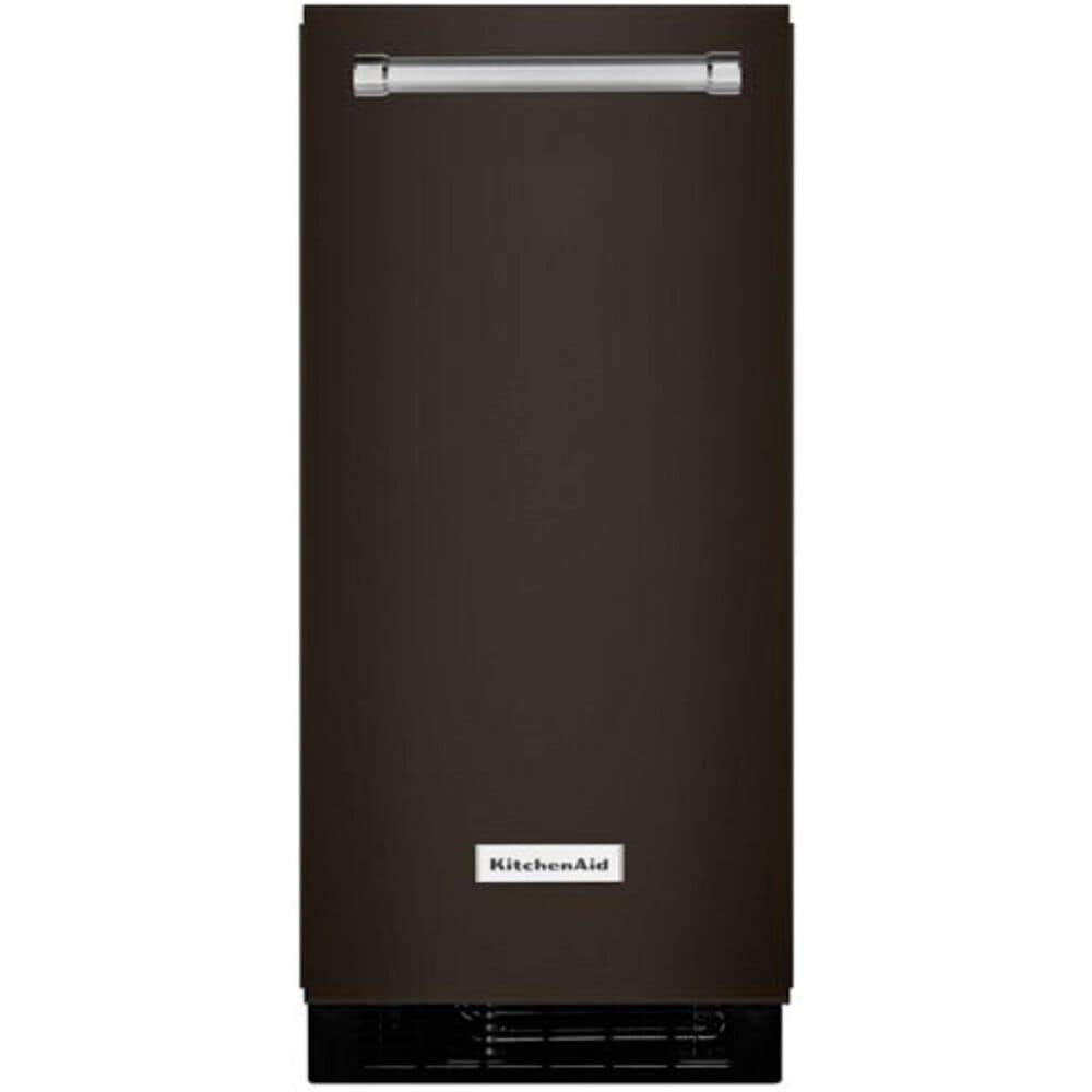 KitchenAid 15" Automatic Ice Maker with Drain Pump in PrintShield Black Stainless Steel Finish, , large