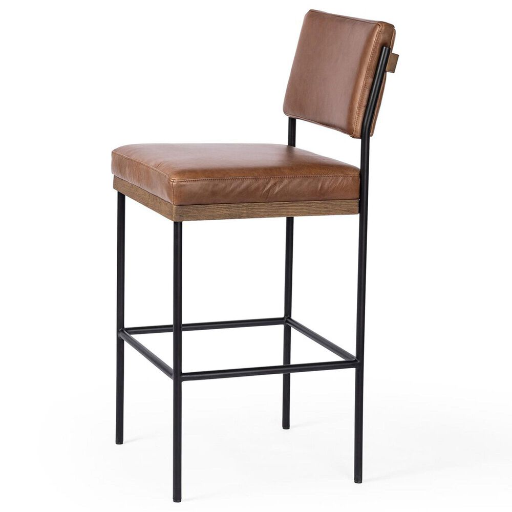 Four Hands Benton Bar Stool in Black, , large