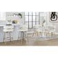 LumiSource Cinch 26" Swivel Counter Stool with Cream Upholstery in Gold (Set of 2), , large