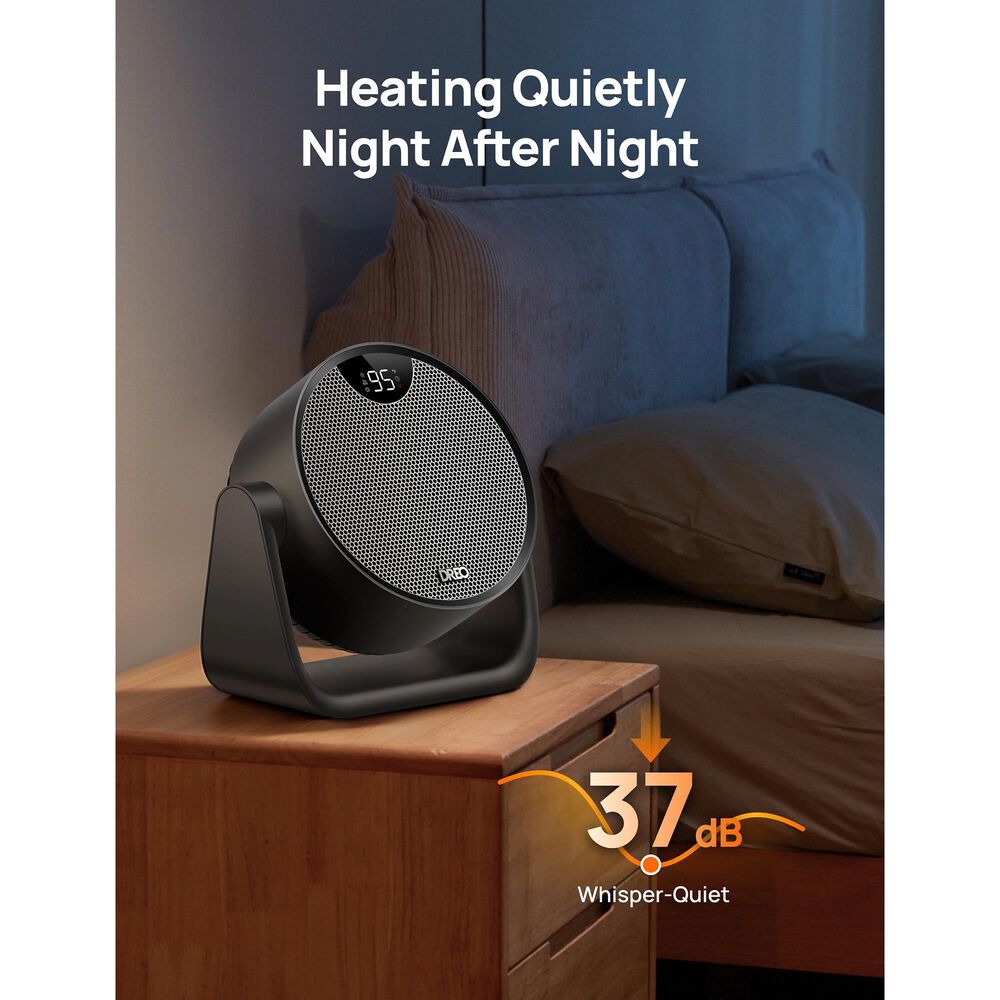 DREO Atom 424 Ceramic Indoor Electric Space Heater with Remote in Black, , large