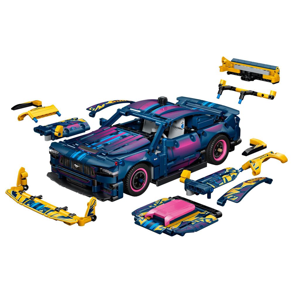 LEGO Technic Custom Garage Ford Mustang GT Car Building Set, , large
