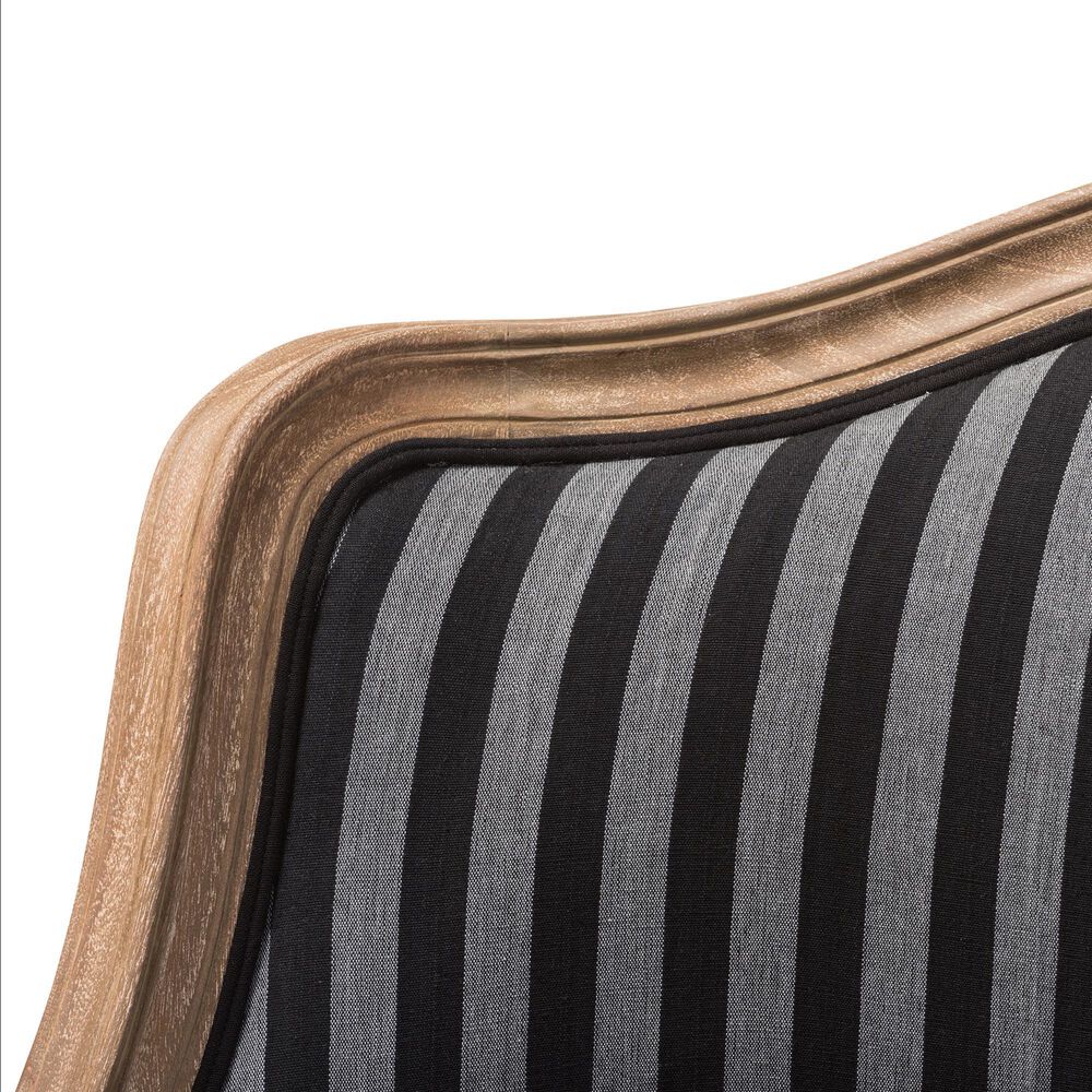 Baxton Studio Charlemagne Accent Chair in Grey and Black, , large