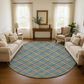 Dalyn Rug Company Soft Essentials Plaid Jewel 8" Round Indoor/Outdoor Area Rug, , large