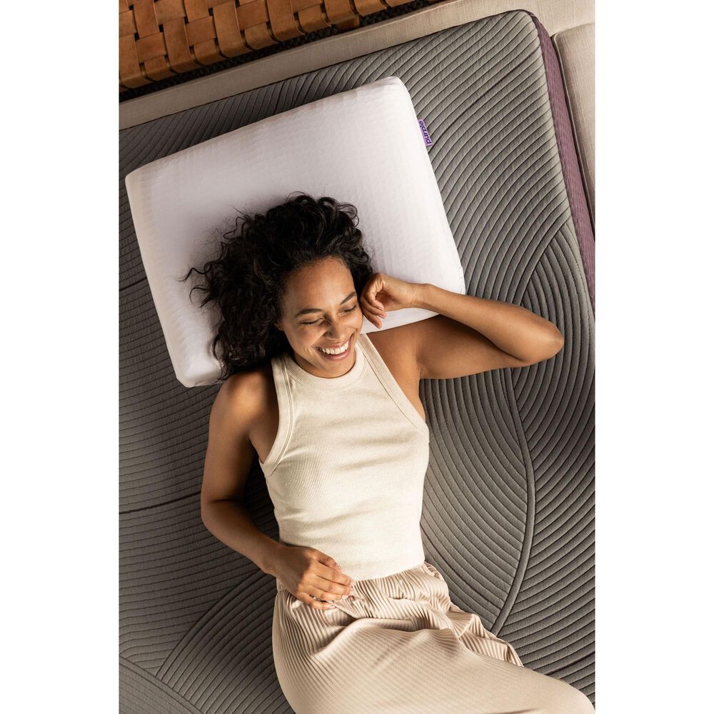 Purple DreamLayer King Pillow in White, , large