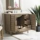 James Martin Vanities Portland 36" Single Bathroom Vanity in Whitewashed Walnut with 3 cm Eternal Marfil Quartz Top and Rectangular Sink, , large