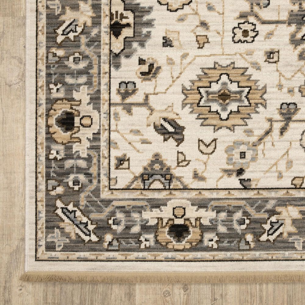 Oriental Weavers Acacia ACA06 Beige and Grey 2'6" x 10' Runner, , large