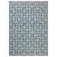 Loloi Easton Fog and Teal 6"7" x 9"4" Indoor/Outdoor Area Rug, , large