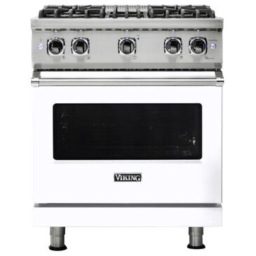 Viking Range 30" Propane Gas Sealed Burner Gas Range in White, , large
