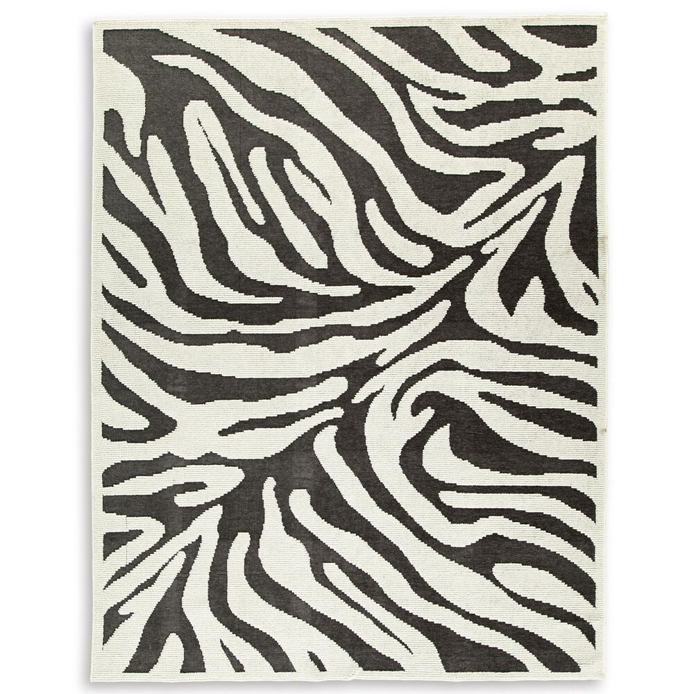 Ashley Thomwith 8" x 10"2" Black and Ivory Indoor/Outdoor Area Rug, , large