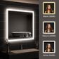 HOMLUX 36" x 36" LED Bathroom Vanity Mirror in Silver, , large