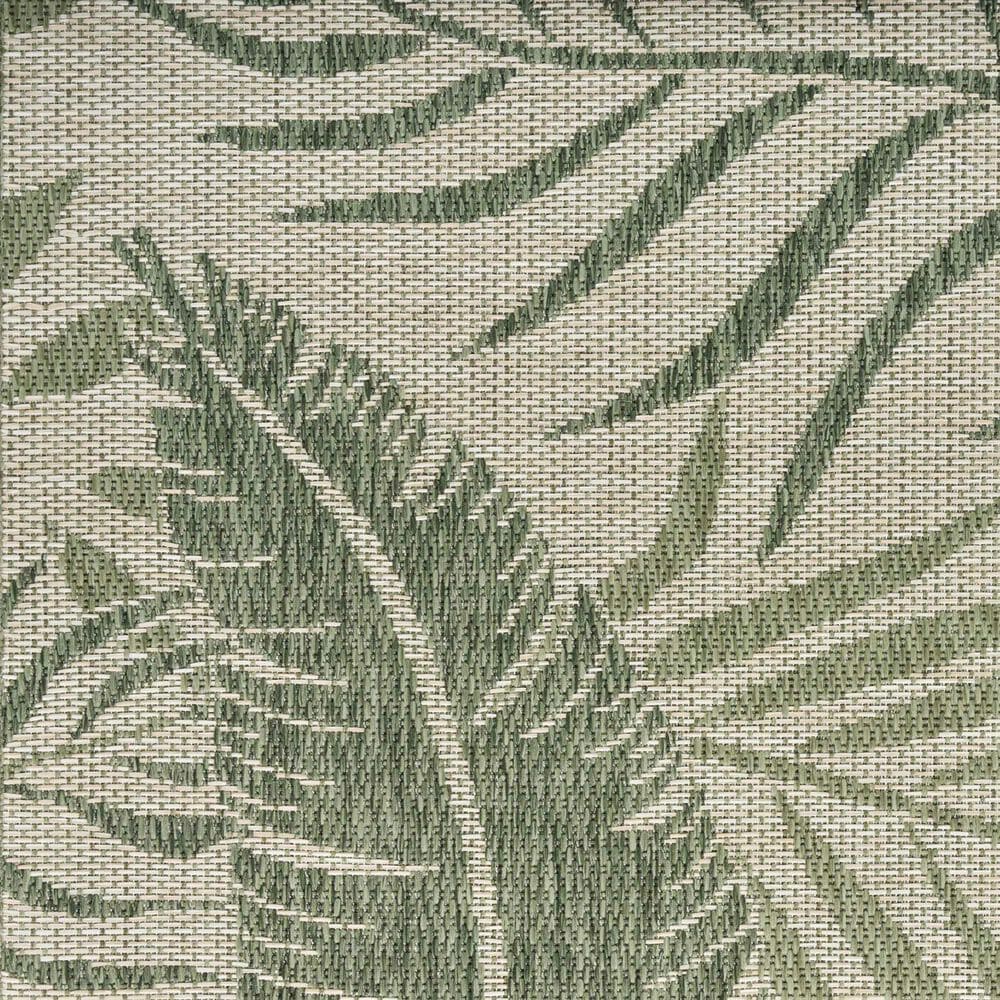 Nourison Garden Oasis GOA02 Ivory and Green 4&#39; x 6&#39; Indoor/Outdoor Area Rug, , large