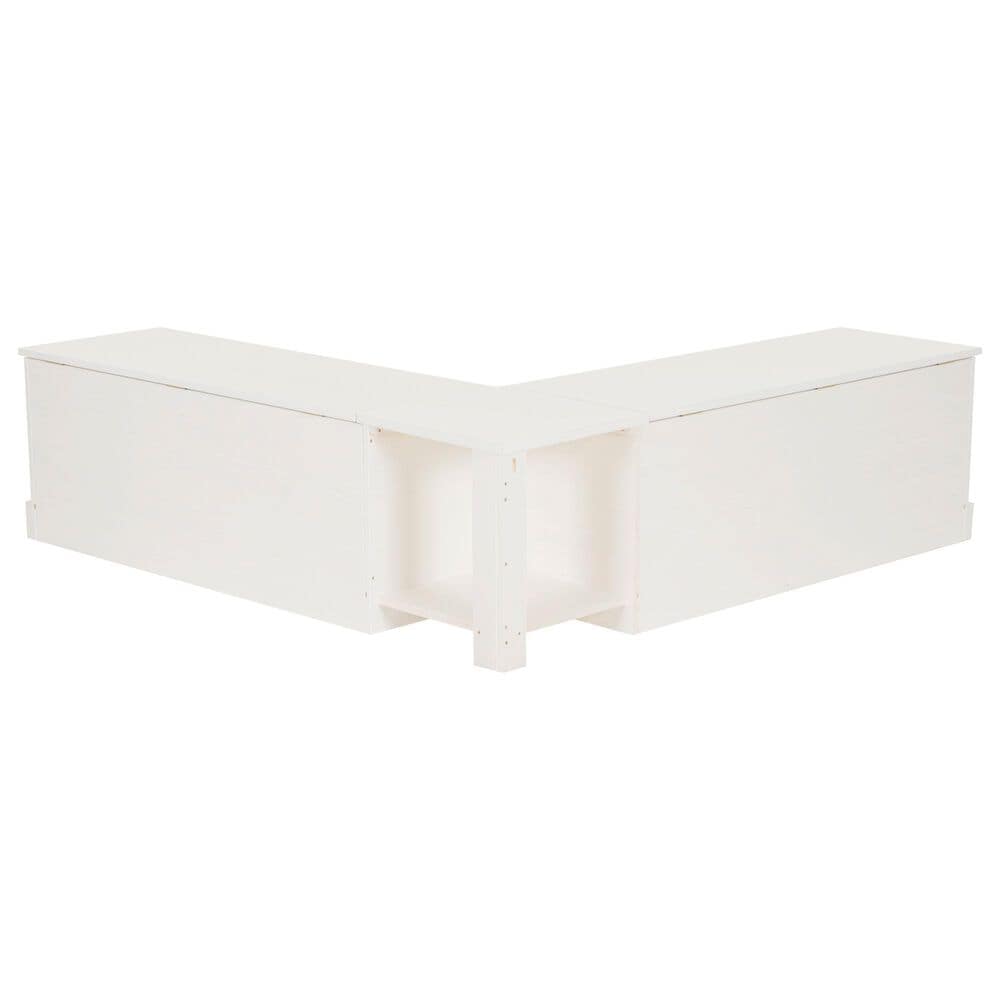 Linon Home Decor Tobin Backless Nook in White, , large