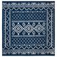 Safavieh Tulum TUL268N 6"7" Square Navy and Ivory Area Rug, , large