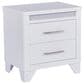 Ashley Jarlee California King Upholstered Bed with Two Nightstands in White, , large
