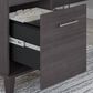 Bush Somerset 60" L-Shaped Desk with Hutch in Storm Gray, , large