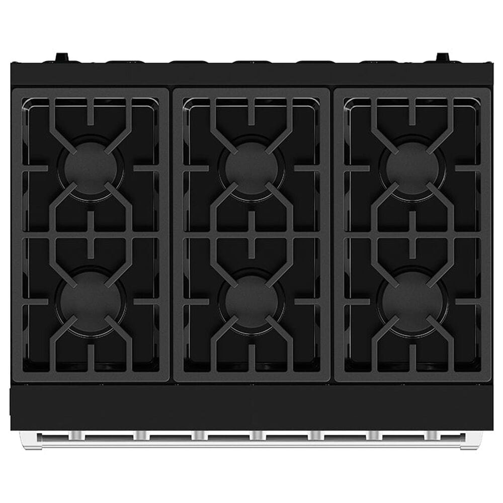 Thor Kitchen Gordon Ramsay 6 Cu. Ft. Professional Gas Range with Stainless Steel Handle Kit in Black, , large