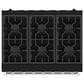 Thor Kitchen Gordon Ramsay 6 Cu. Ft. Professional Gas Range with Stainless Steel Handle Kit in Black, , large