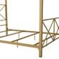 Furniture of America Rosadale Queen X-Cross Canopy Bed in Gold, , large
