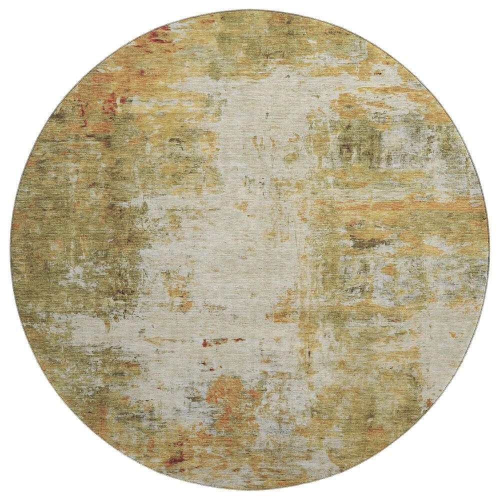 Dalyn Rug Company Ravenna RN1 8" Round Olive Area Rug, , large