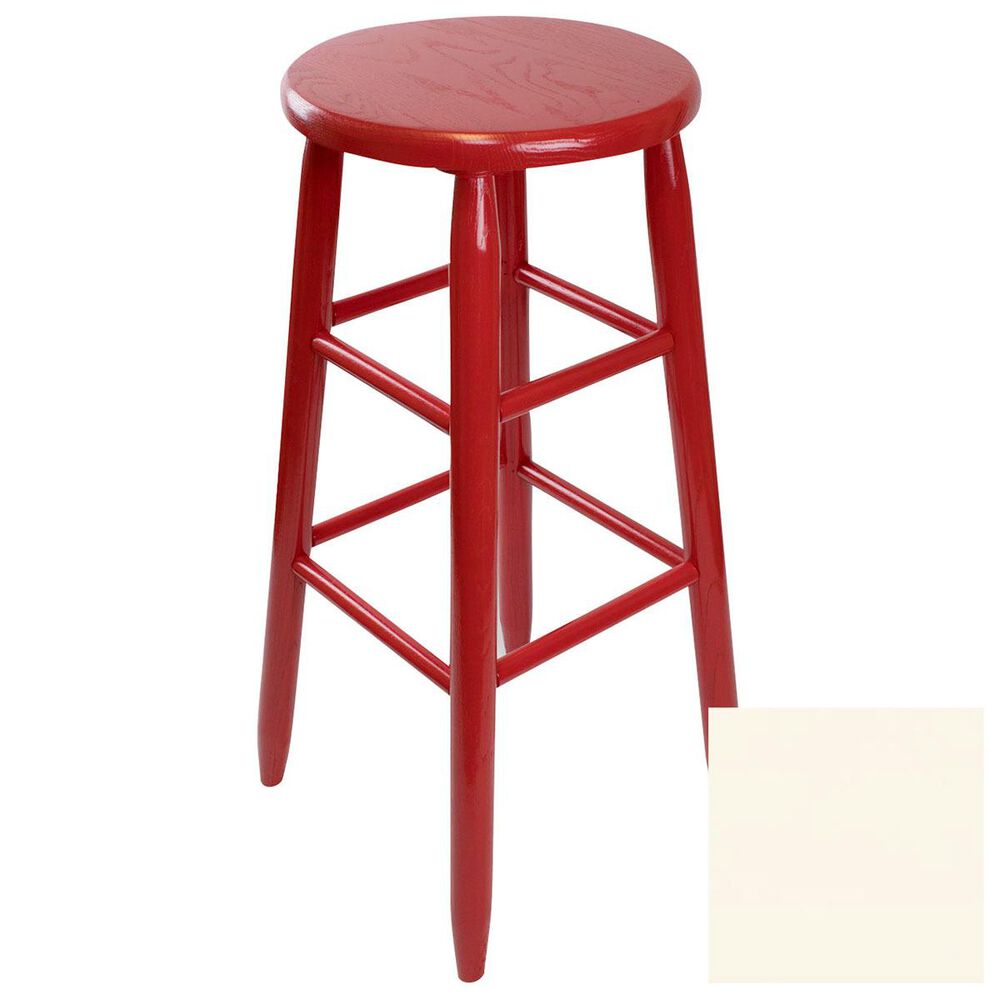 Lakeside Garland Round Barstool in Antique White, , large