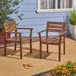 Hearth and Haven Stamford Patio Dining Chair in Dark Brown (Set of 2), , large