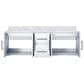 Lexora Home Geneva 60" Double Bathroom Vanity in Glossy White with 2 cm White Carrara Marble Top and Rectangular Sinks, , large