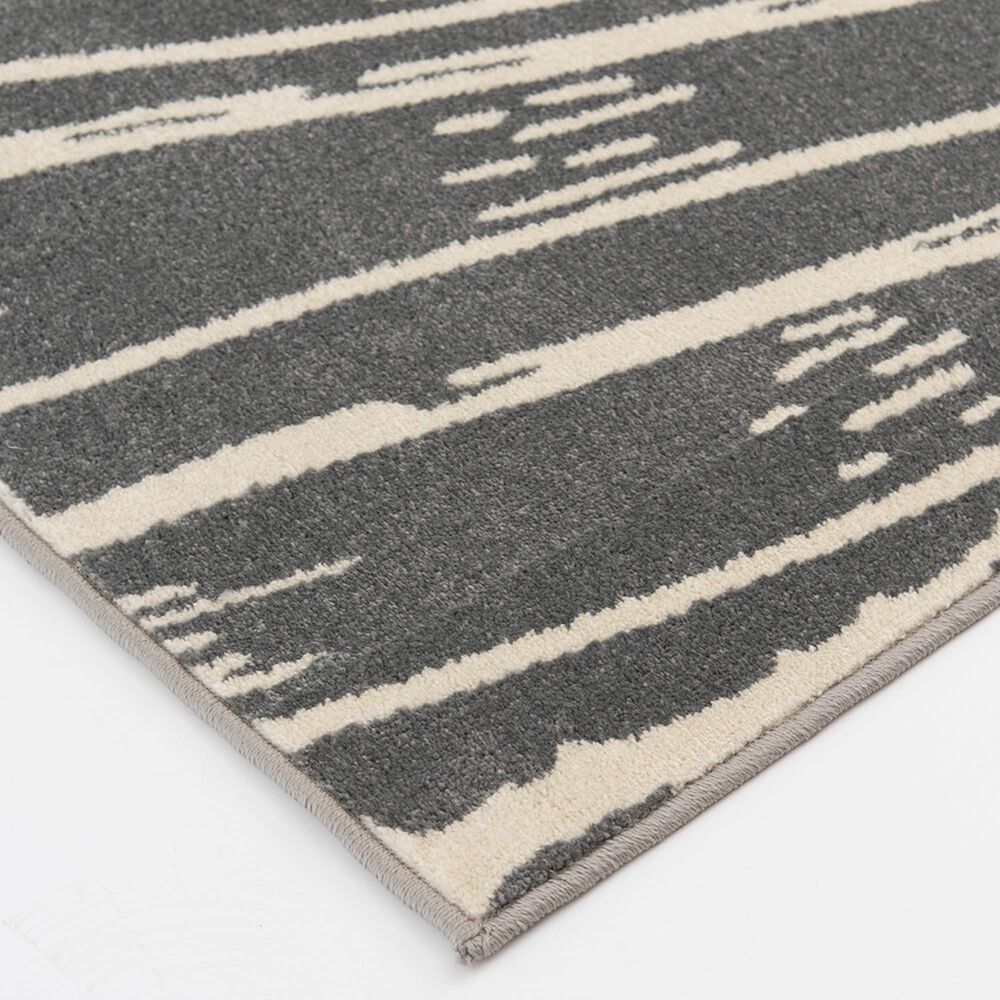 Central Oriental Terrace Tropic Seashell Beach 6&#39;7&quot; x 9&#39;6&quot; Stone and Snow Area Rug, , large