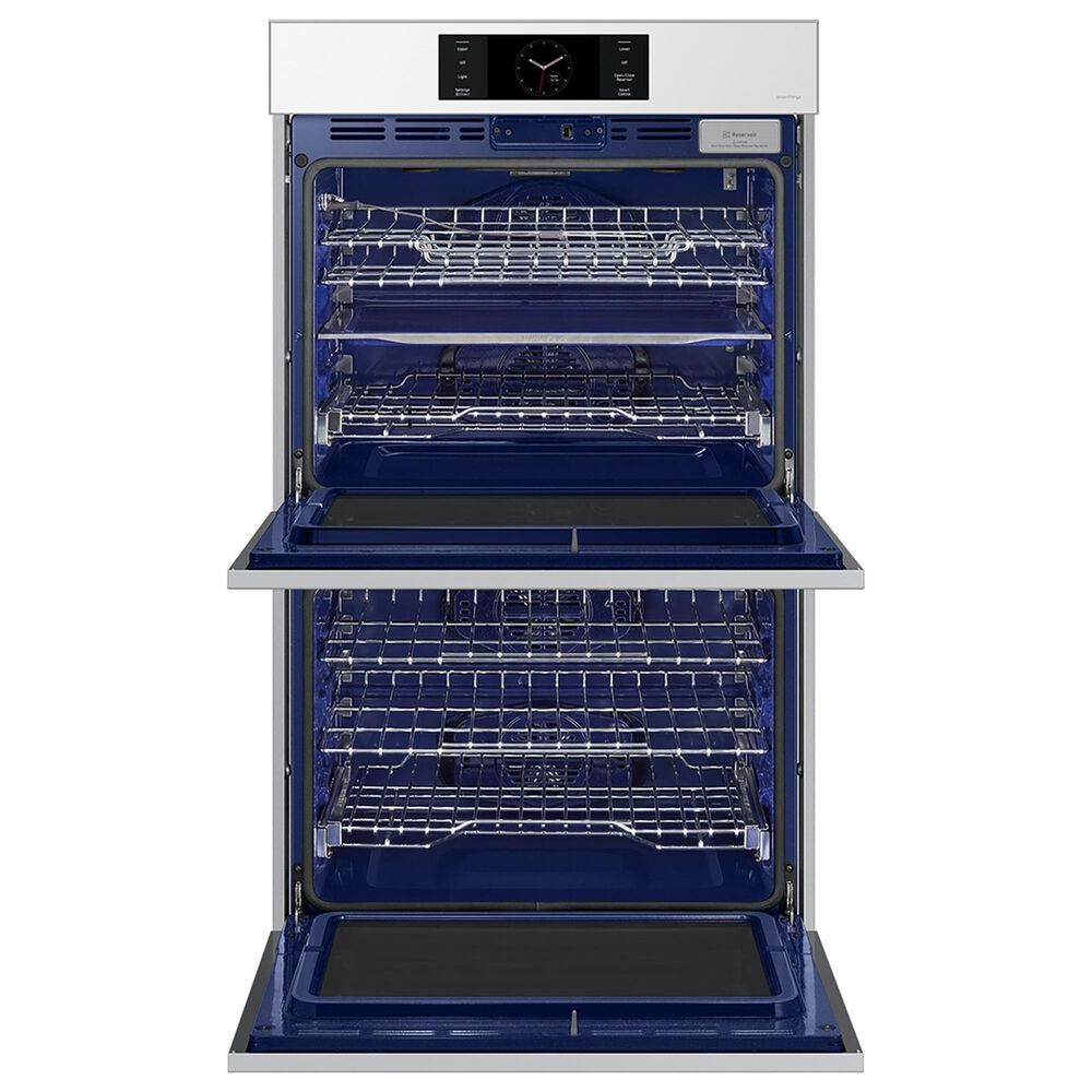 Samsung 2-Piece Kitchen Package with White 30&quot; Double Wall Oven and Stainless Steel 30&quot; Smart Electric Cooktop, , large