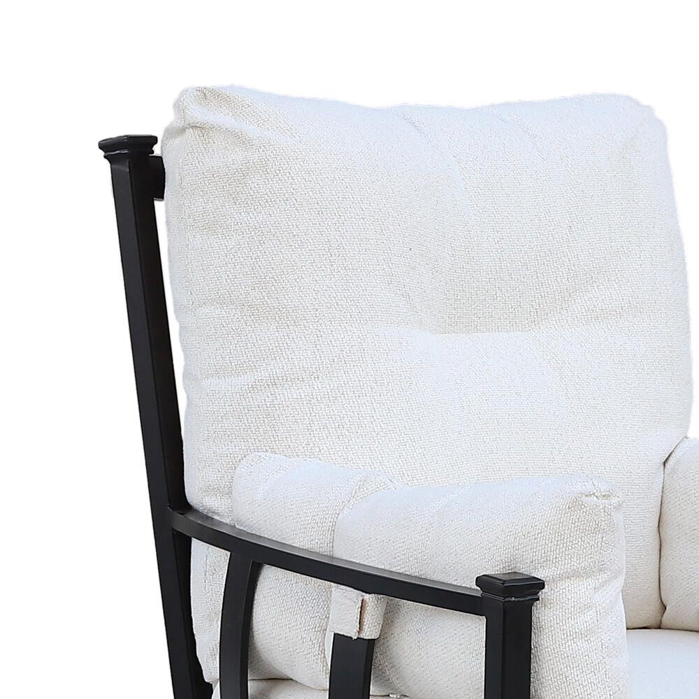 GatherCraft Seville Patio Club Swivel Chair with Cushion in Medora Ivory, , large