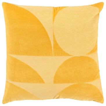 Rizzy Home 20" x 20" Contemporary Down Filled Throw Pillow in Yellow, , large