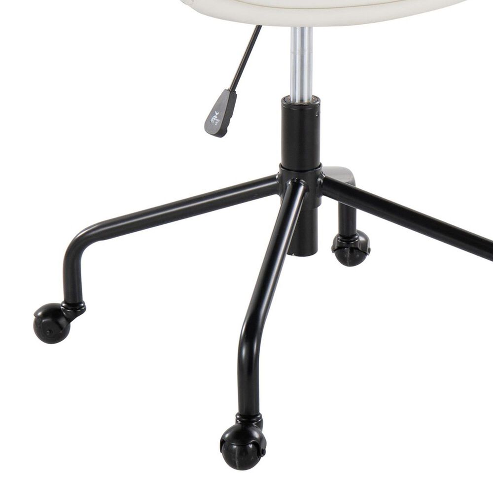 Lumisource Curvo Task Chair with White Cushion in Black, , large