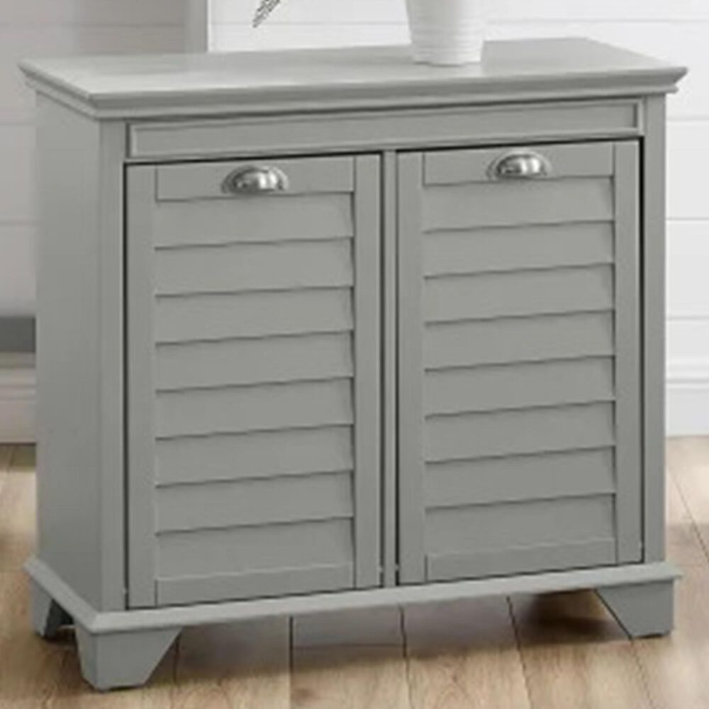 Crosley Furniture Lydia Linen Hamper in Gray, , large