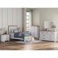 Ashley Savonport Twin Storage Bed with Nightstand in White and Brown, , large
