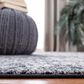 Safavieh Evoke EVK256R 10" x 14" Black and Grey Area Rug, , large
