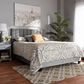 Baxton Studio Clare King Upholstered Panel Bed in Grey, , large