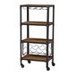 Baxton Studio Swanson Kitchen Storage Shelf in Antique Black and Brown, , large