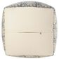 LR Home 20" Square Floral Pouf in Blue and Beige, , large