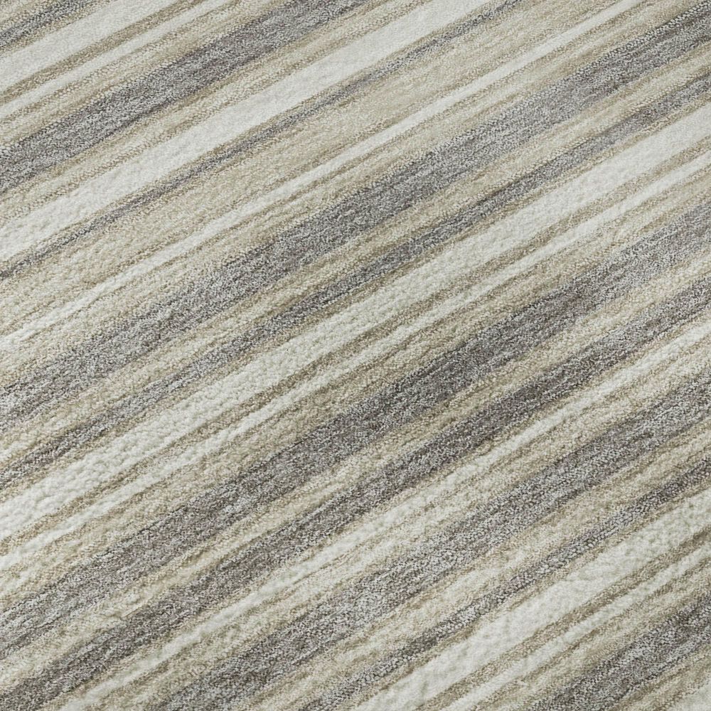 Dalyn Rug Company Soft Essentials Striped Taupe 8' Round Indoor/Outdoor Area Rug, , large