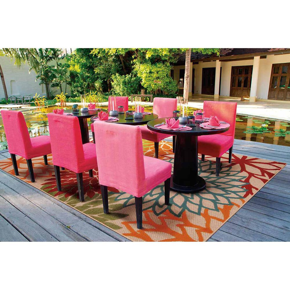 Nourison Aloha ALH05 9&#39;6&quot; x 13&#39; Green Indoor/Outdoor Rug, , large