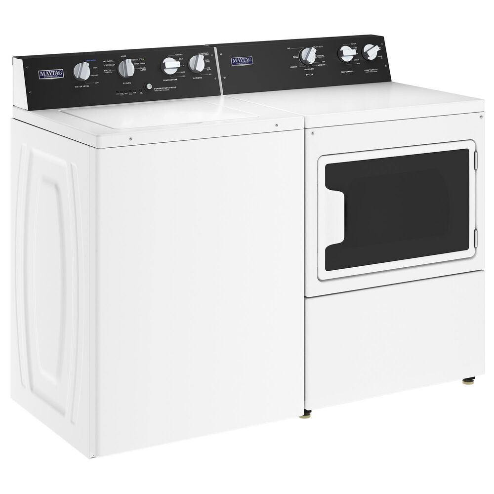 Maytag 3.5 Cu. Ft. Washer and 7.4 Cu. Ft. Gas Dryer in White, , large