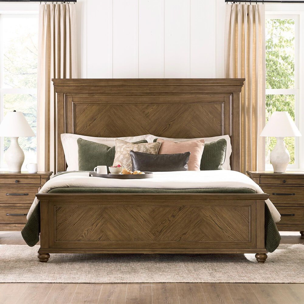 Ashley Karallin California King Panel Bed  in Medium Brown, , large